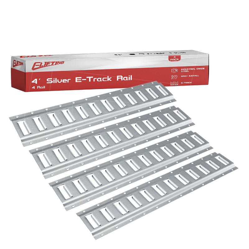 4 Pack galvaniserad horisontell E-spårbandstopp